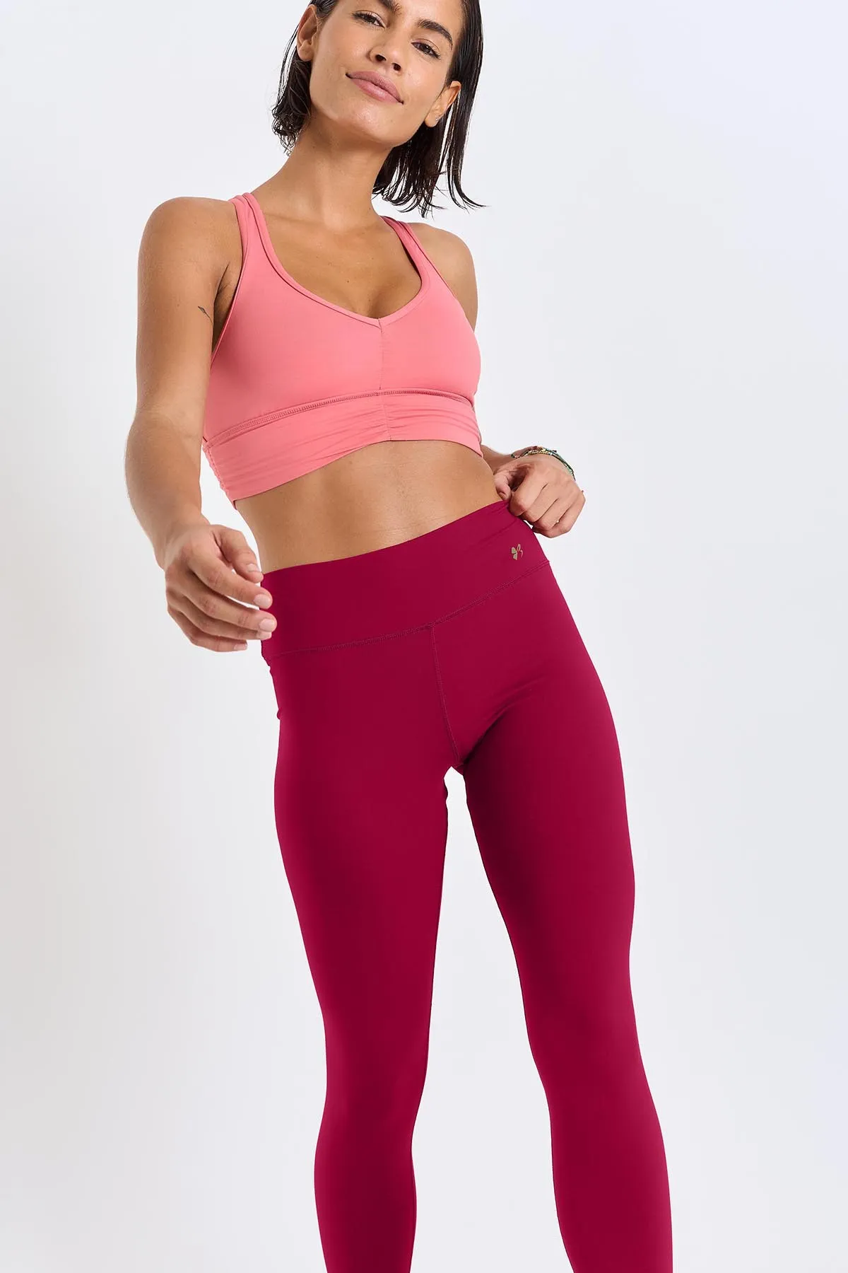 Flow Wellness pink sports bra