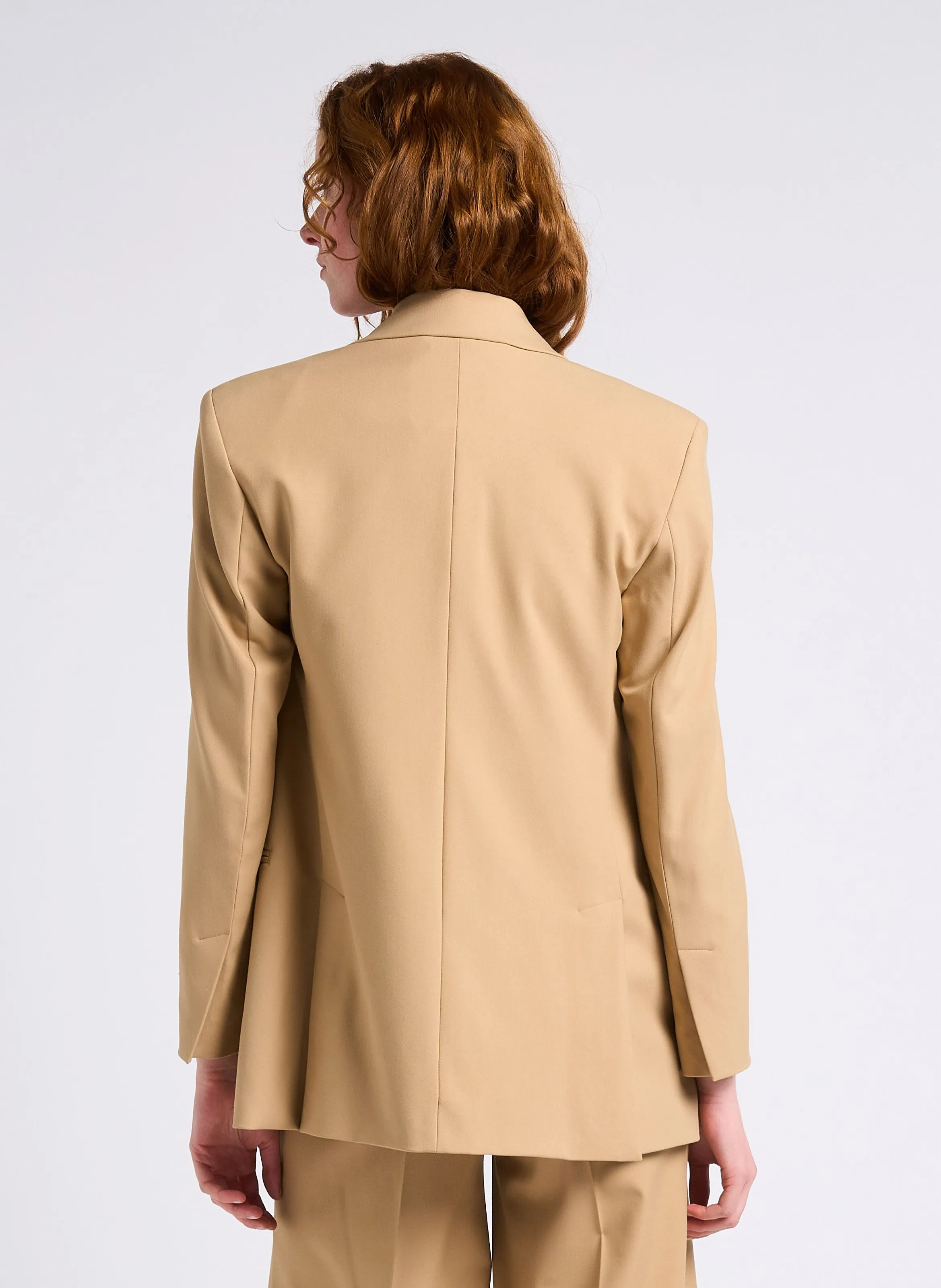 FRANZ  CHAQUETA SASTRE RECTA EN BEIGE