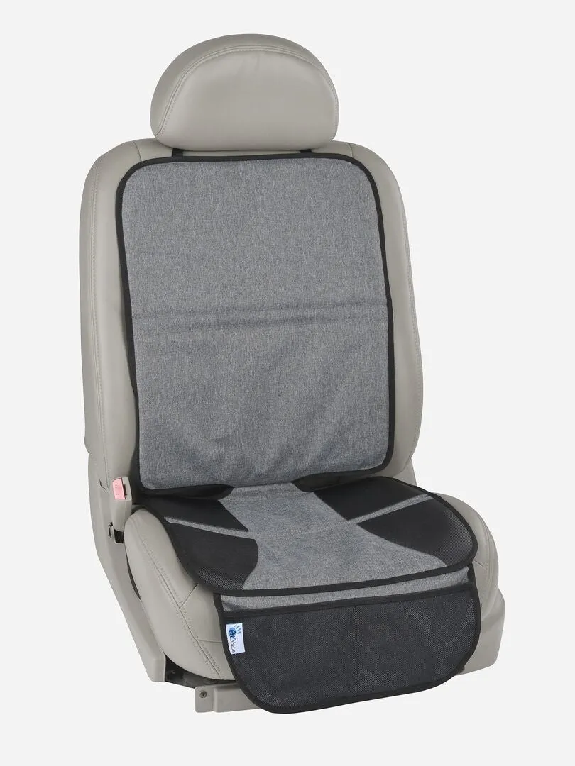 FUNDA ASIENTO + BOLSILLO DE REJILLA  GRIS