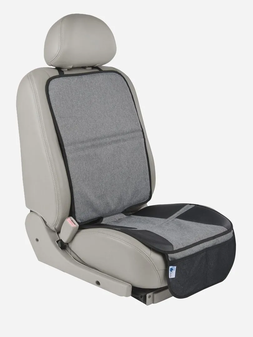 FUNDA ASIENTO + BOLSILLO DE REJILLA  GRIS