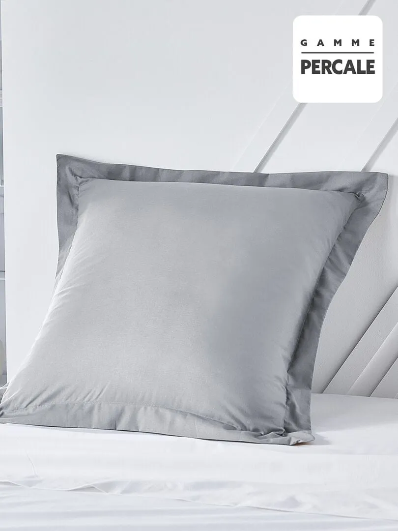 FUNDA DE ALMOHADA LISA DE PERCAL DE ALGODóN  MARRON