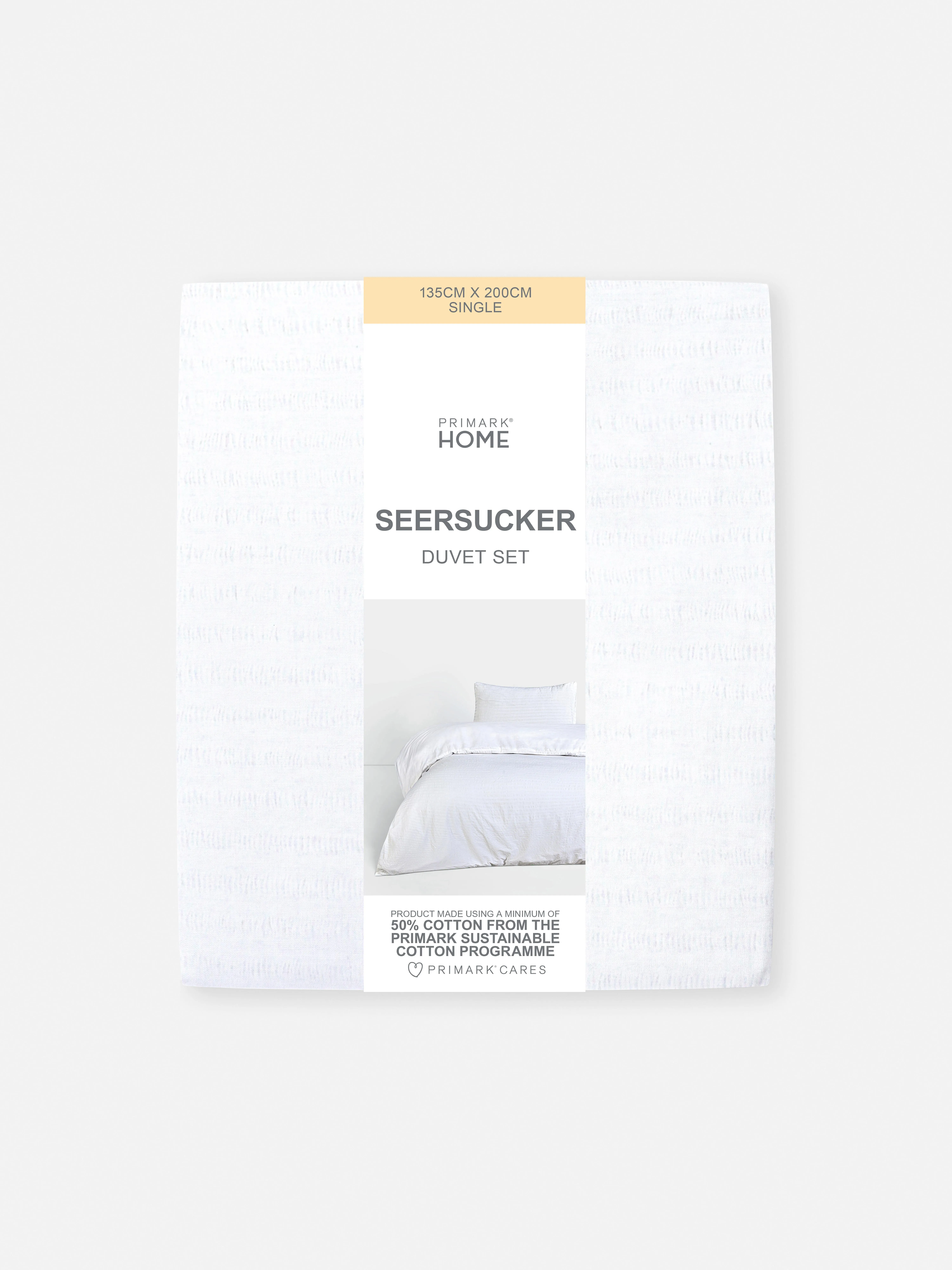 Funda nórdica de sirsaca para cama individual