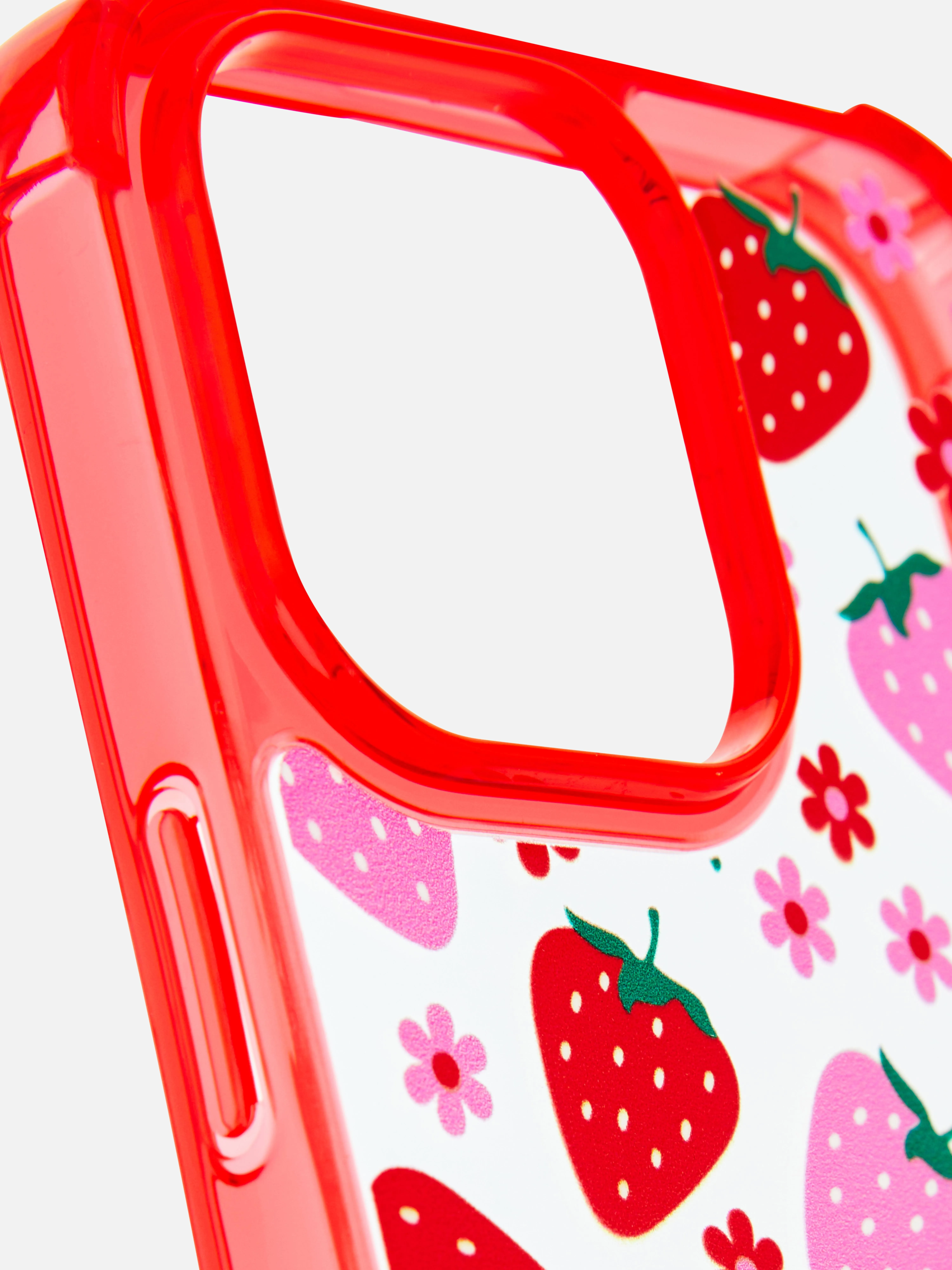 Funda para móvil con estampado de fresas