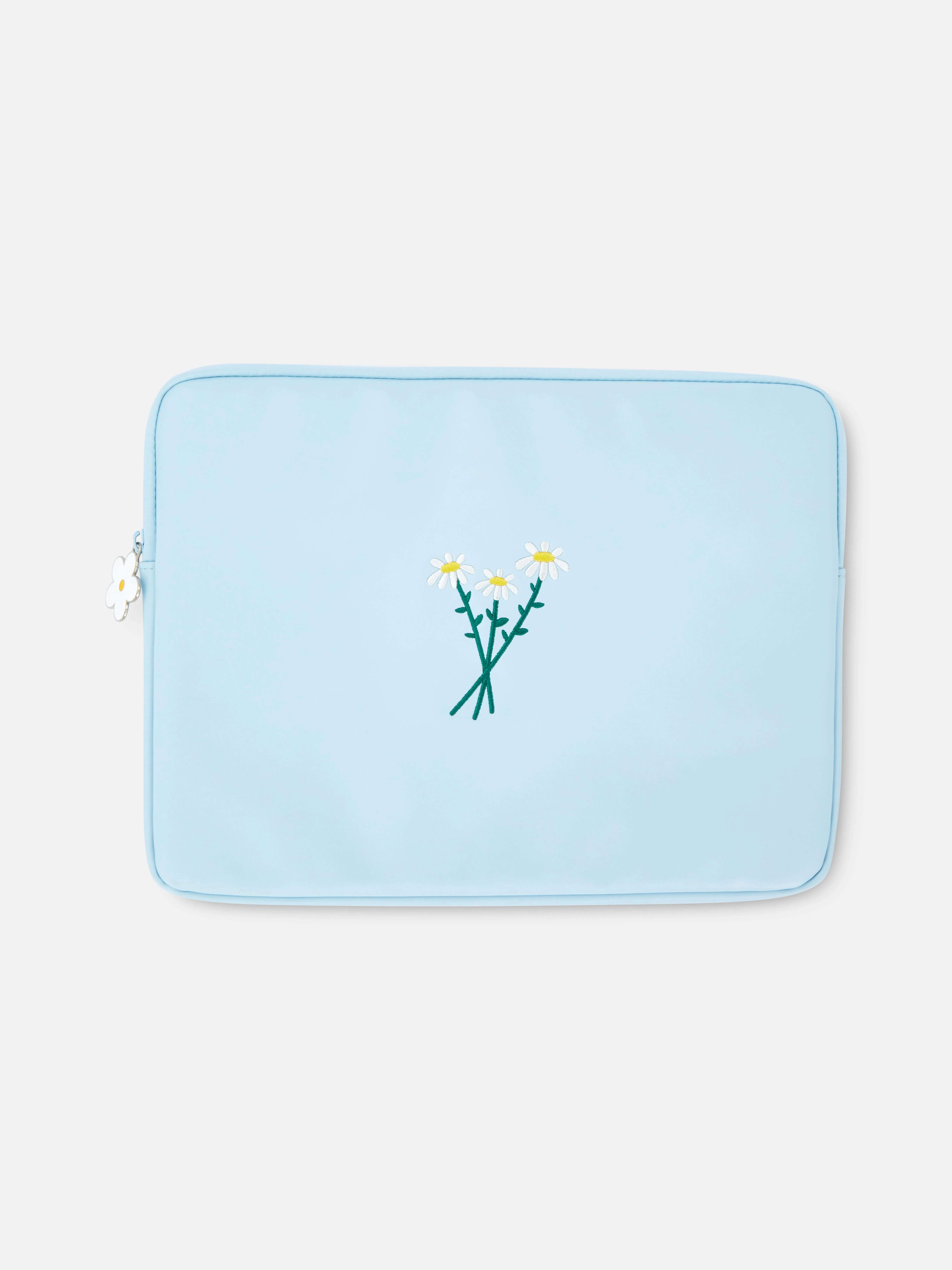 Funda para portátil con margarita bordada