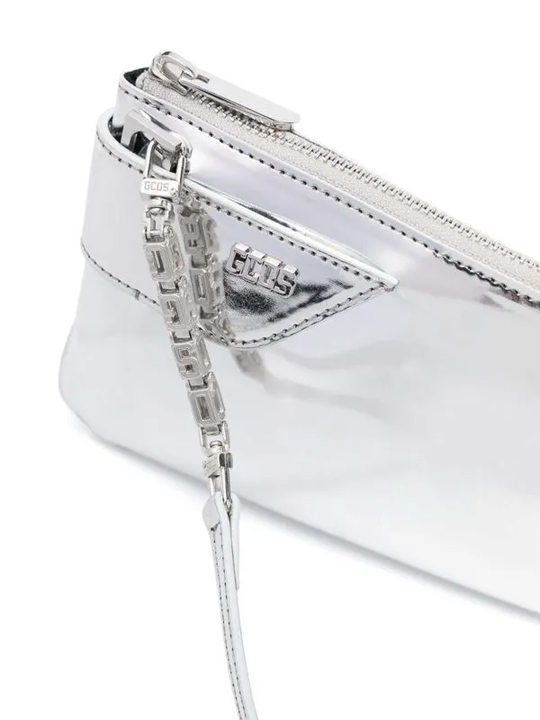GCDS BOLSA BANDOLERA  PLATA