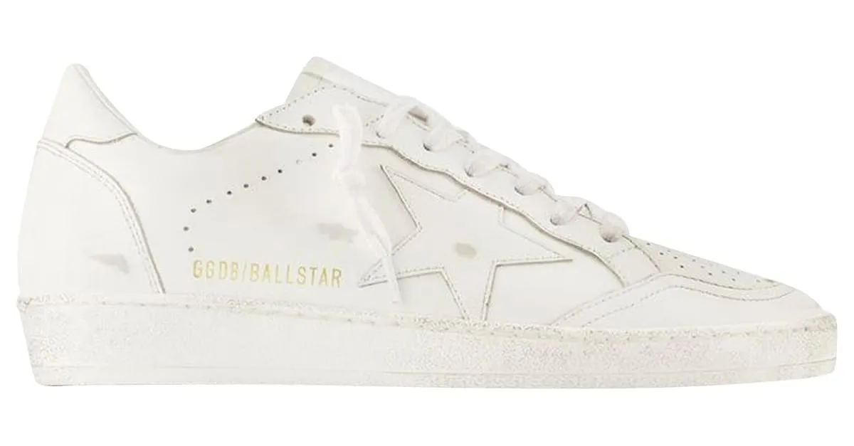 GOLDEN GOOSE DELUXE BRAND ZAPATILLAS BALL STAR  GOLDEN GOOSE  BLANCO ÓPTICO  CUERO 