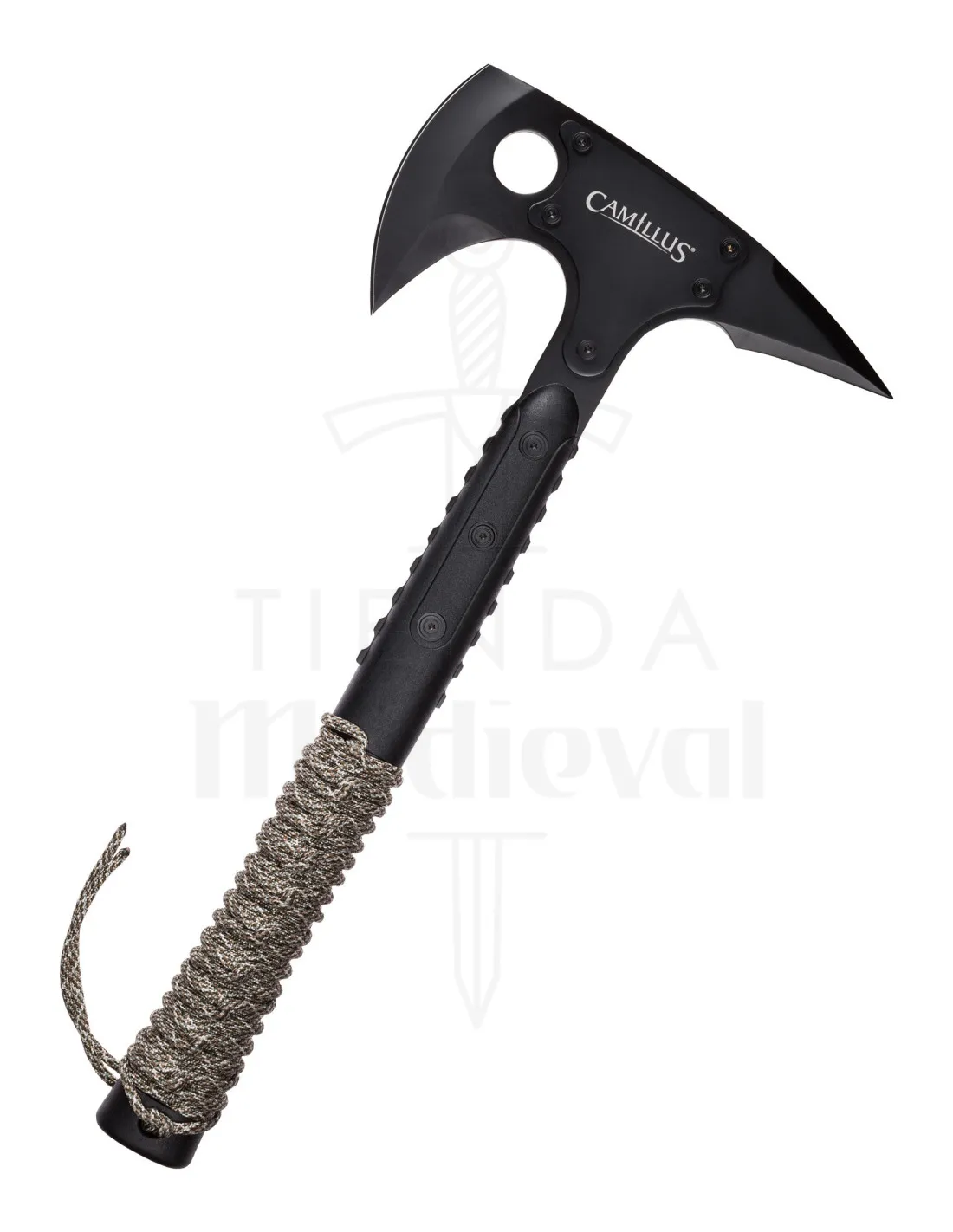 Hacha Tomahawk Camillus modelo SIN, con funda