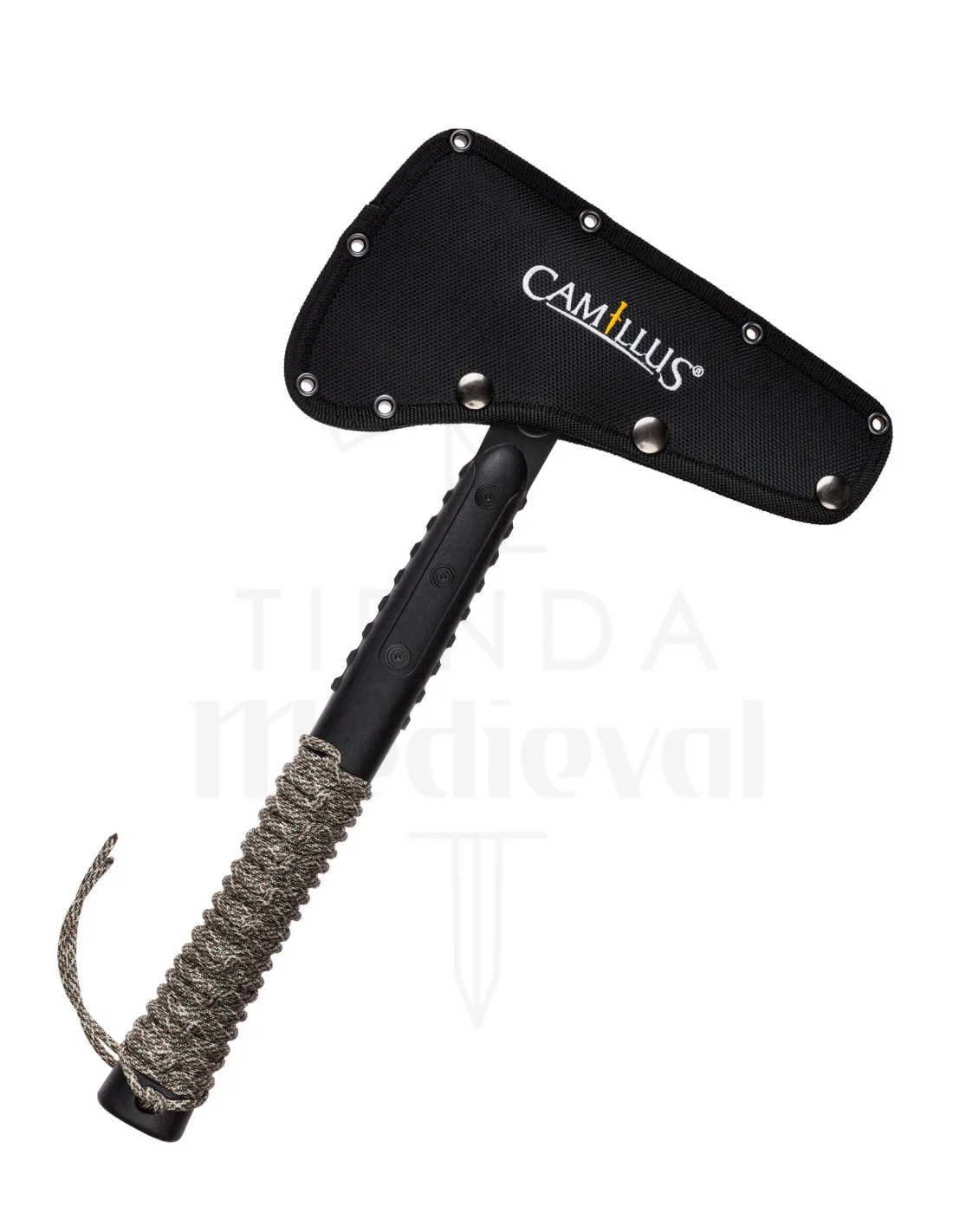 Hacha Tomahawk Camillus modelo SIN, con funda