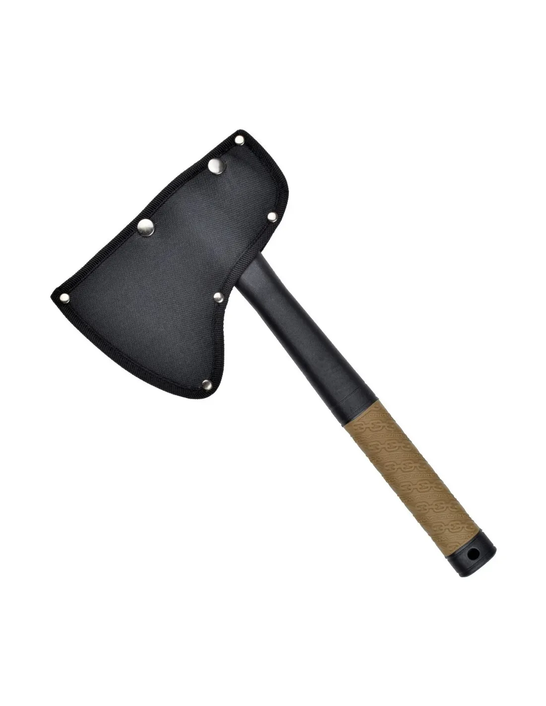 Hacha táctica SCK, con funda (33 cm.)