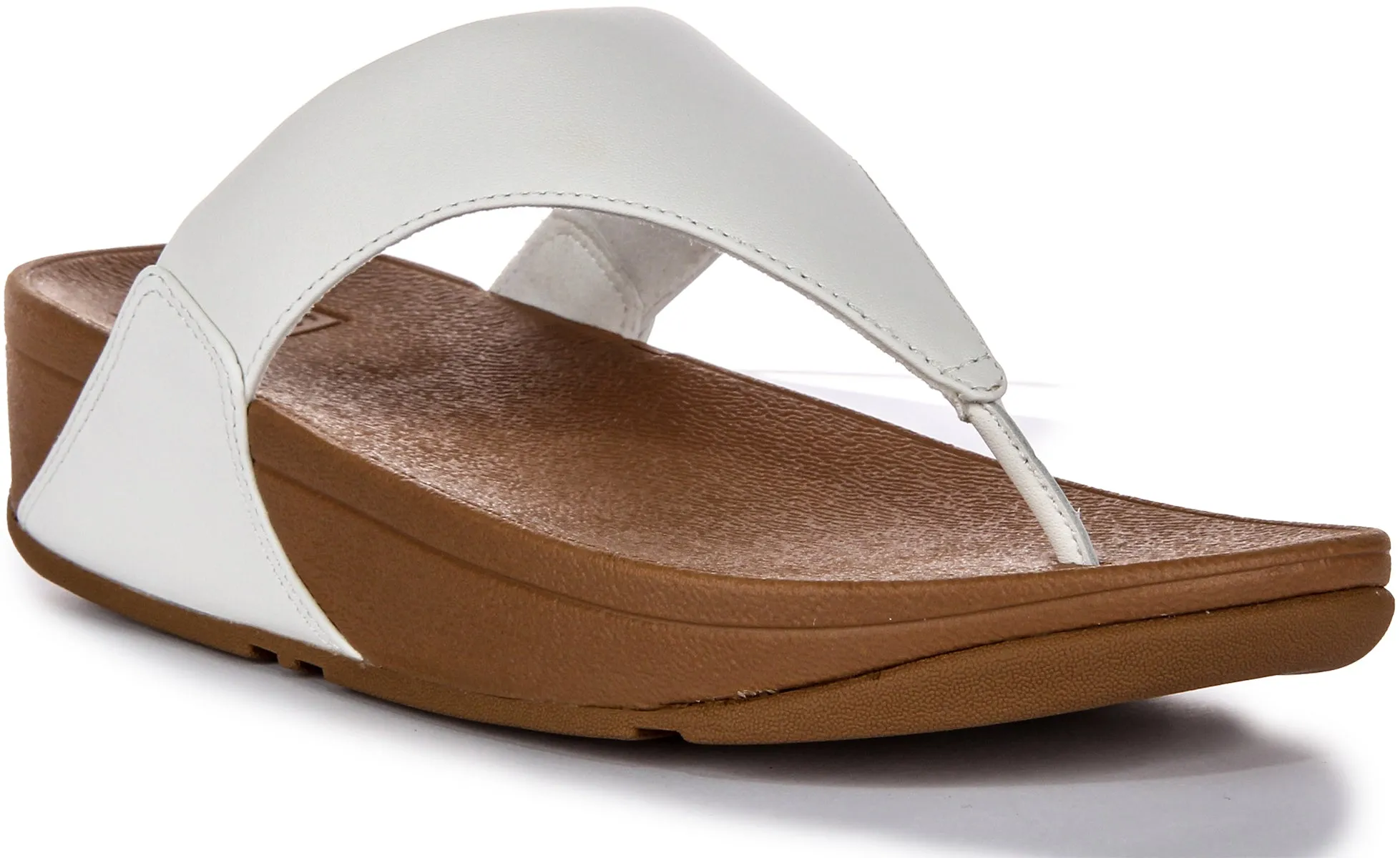 Infradito Minimalisti in Pelle da Donna Fitflop Lulu con T Post Morbido in Bianco