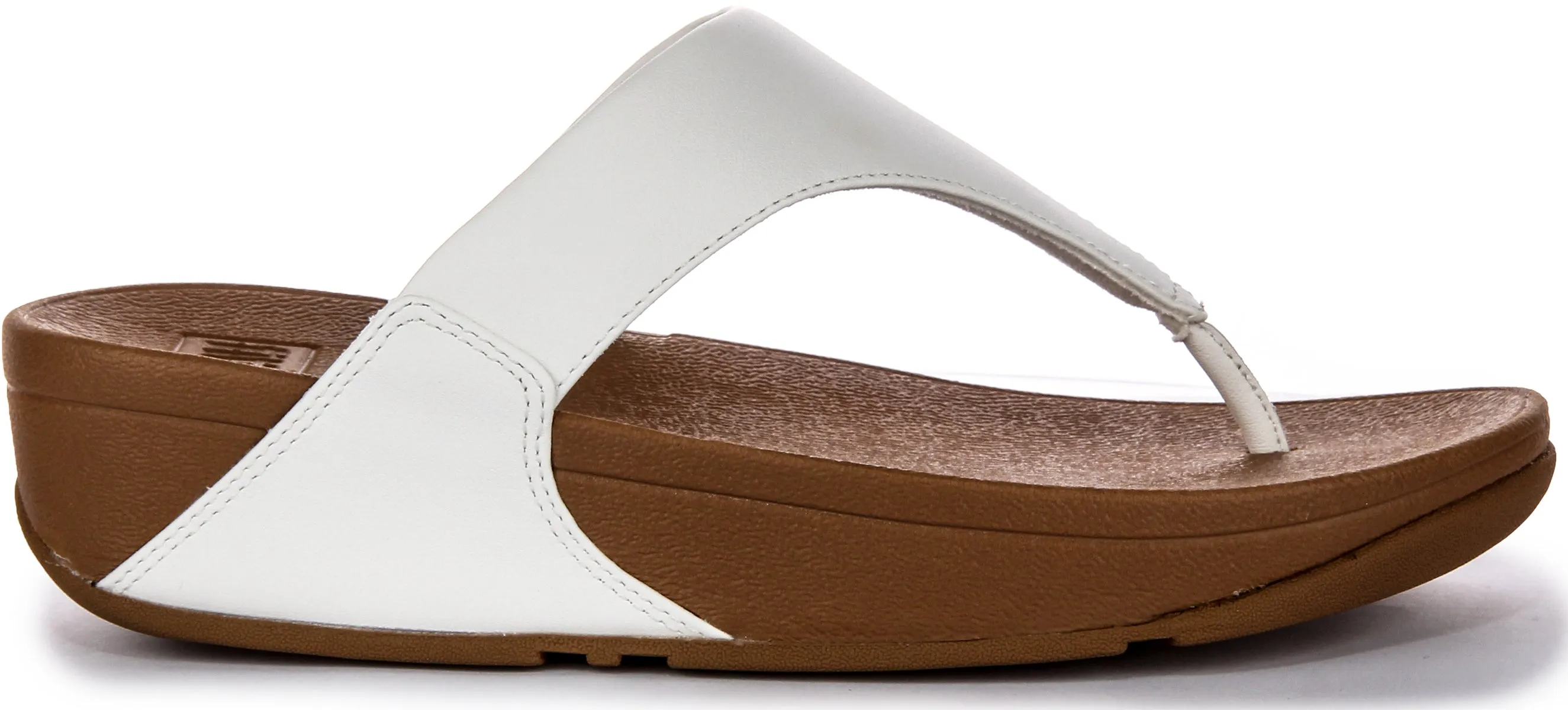 Infradito Minimalisti in Pelle da Donna Fitflop Lulu con T Post Morbido in Bianco