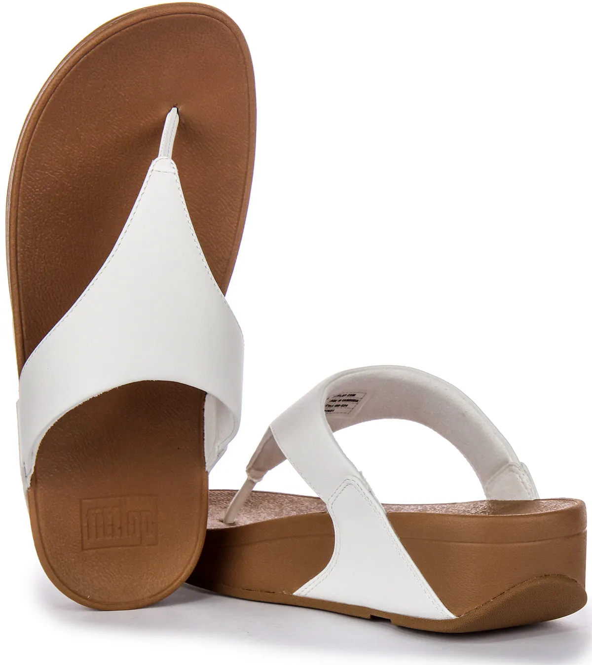 Infradito Minimalisti in Pelle da Donna Fitflop Lulu con T Post Morbido in Bianco