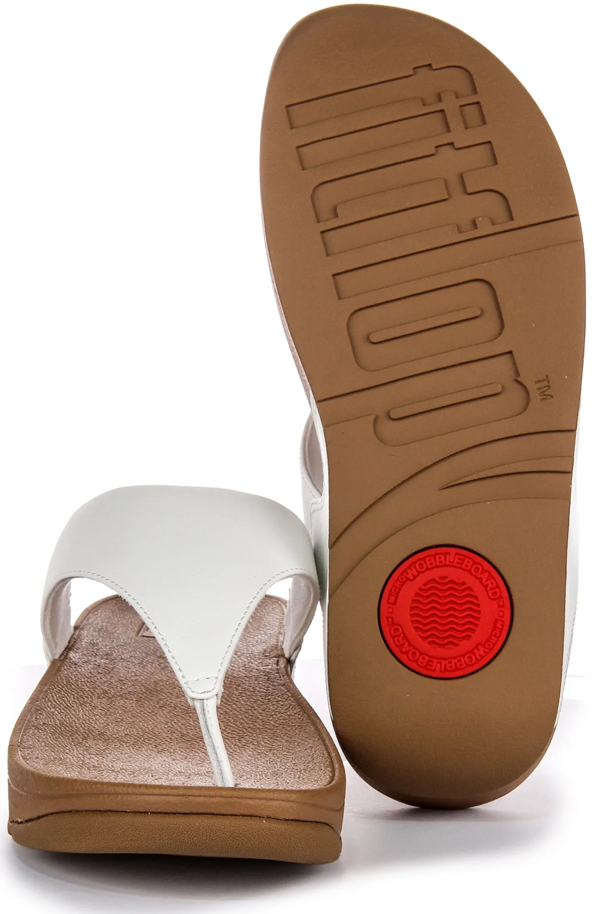 Infradito Minimalisti in Pelle da Donna Fitflop Lulu con T Post Morbido in Bianco
