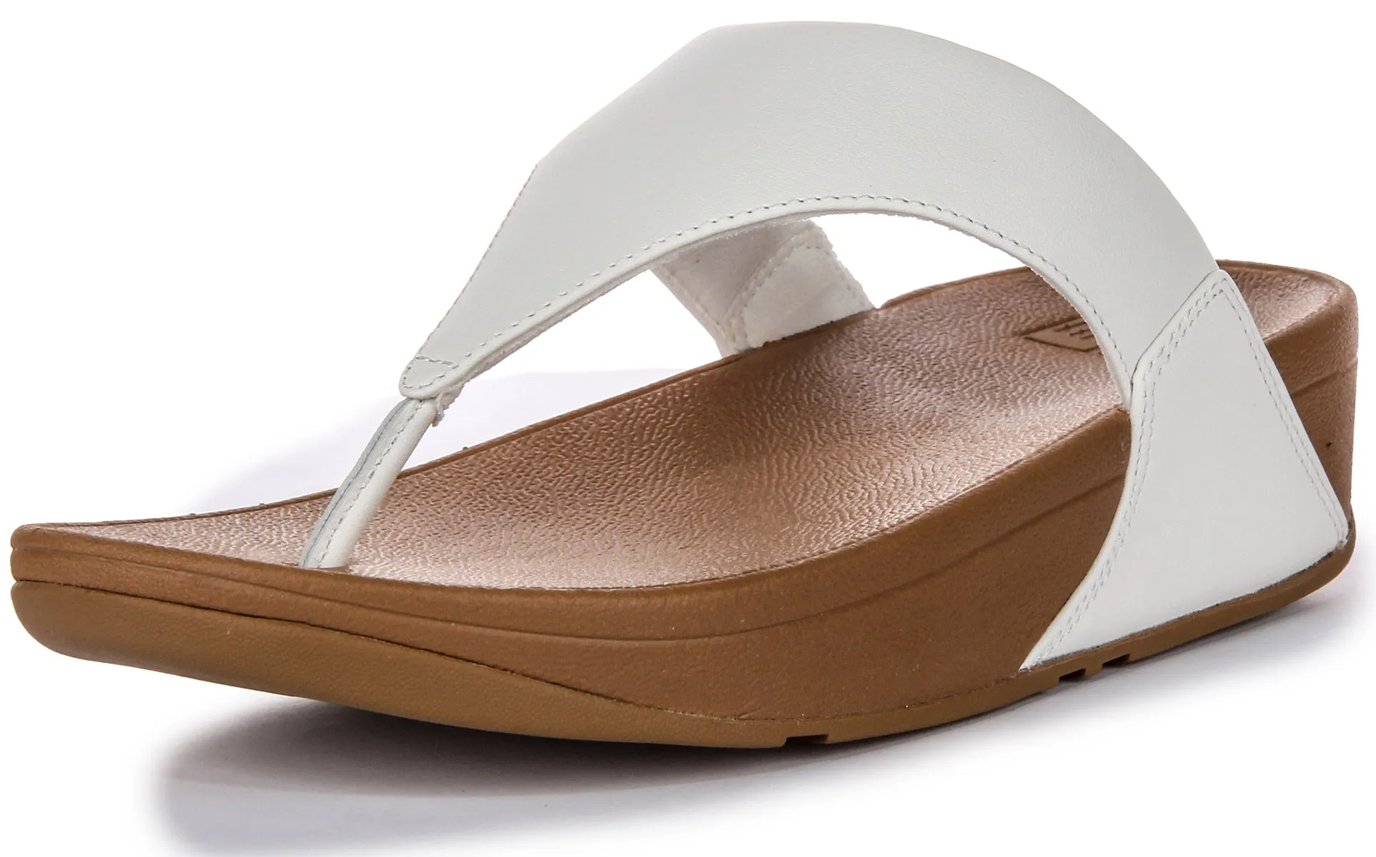 Infradito Minimalisti in Pelle da Donna Fitflop Lulu con T Post Morbido in Bianco
