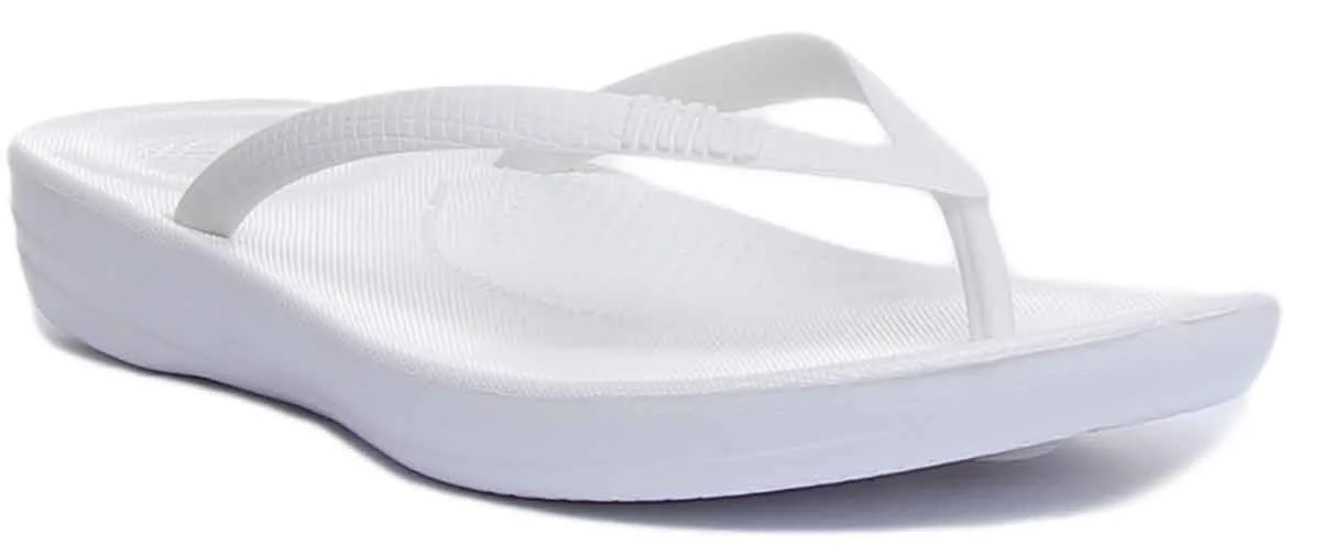 Infradito Super Ergonomici in Gomma da Donna Fitflop Iqushion in Bianco