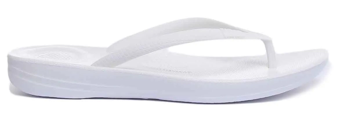 Infradito Super Ergonomici in Gomma da Donna Fitflop Iqushion in Bianco