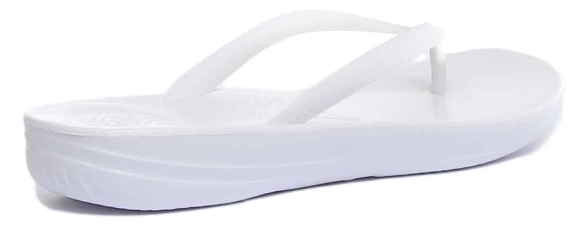 Infradito Super Ergonomici in Gomma da Donna Fitflop Iqushion in Bianco