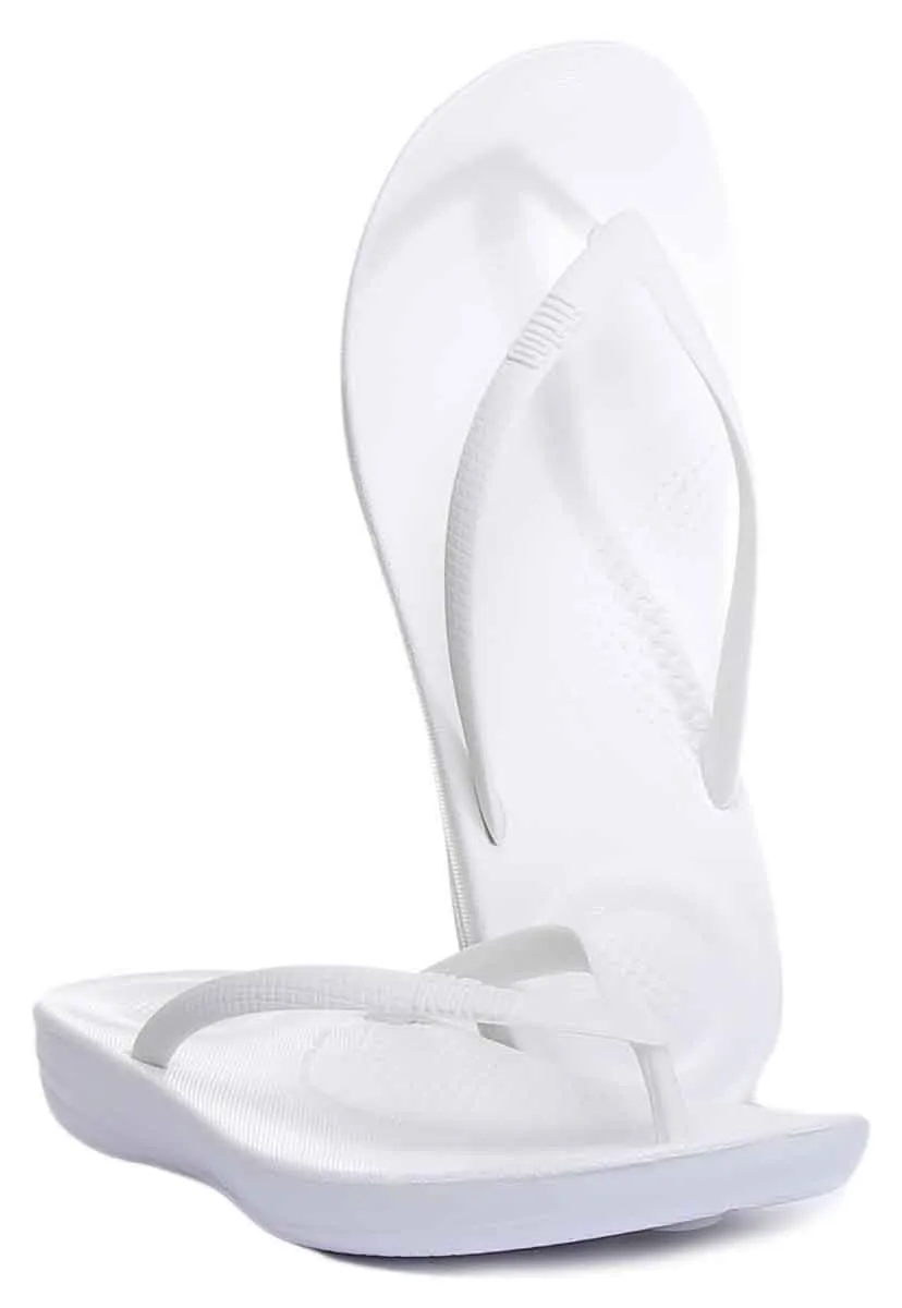 Infradito Super Ergonomici in Gomma da Donna Fitflop Iqushion in Bianco