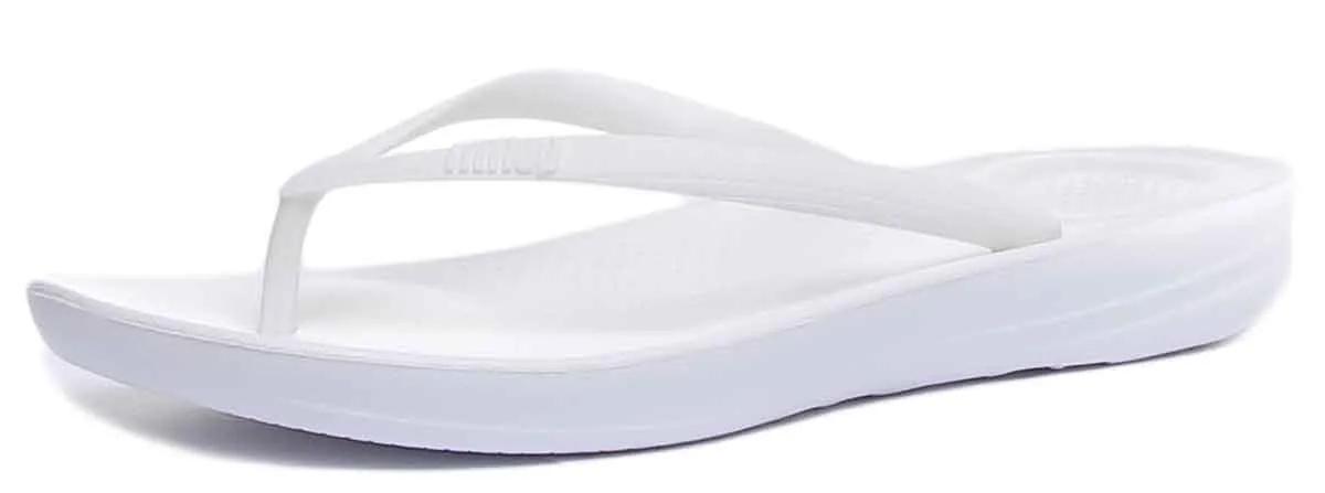 Infradito Super Ergonomici in Gomma da Donna Fitflop Iqushion in Bianco