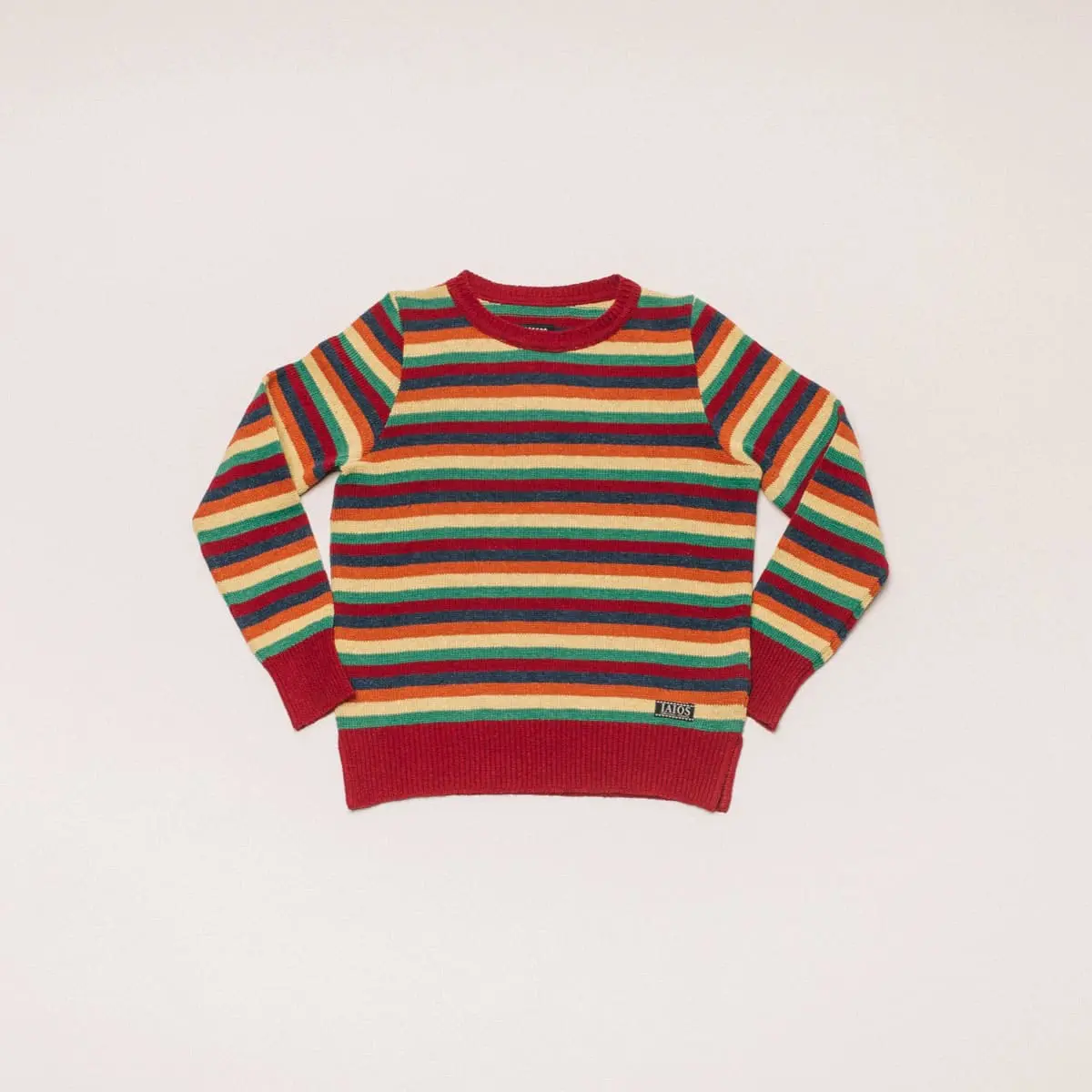Jersey rayas multicolor mujer de lana reciclada