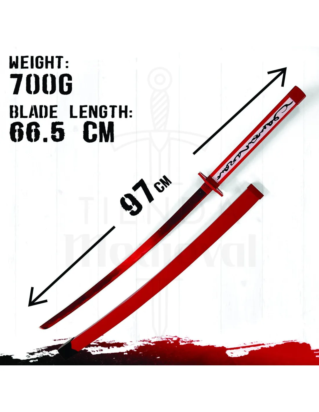 Katana decorativa con funda Akame ga Kill!