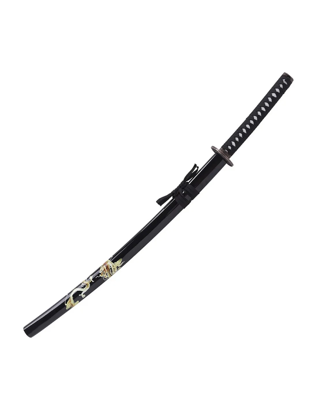 Katana ornamental dragón con vaina negra (96,5 cm.)