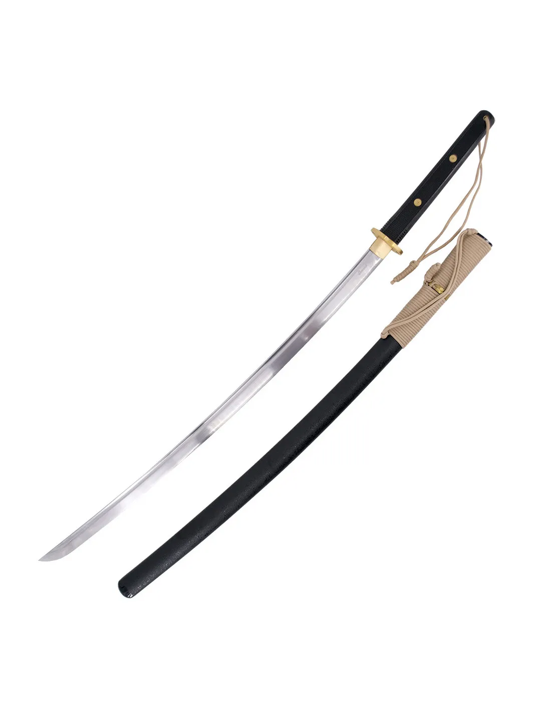 Katana práctica básica con vaina encordada