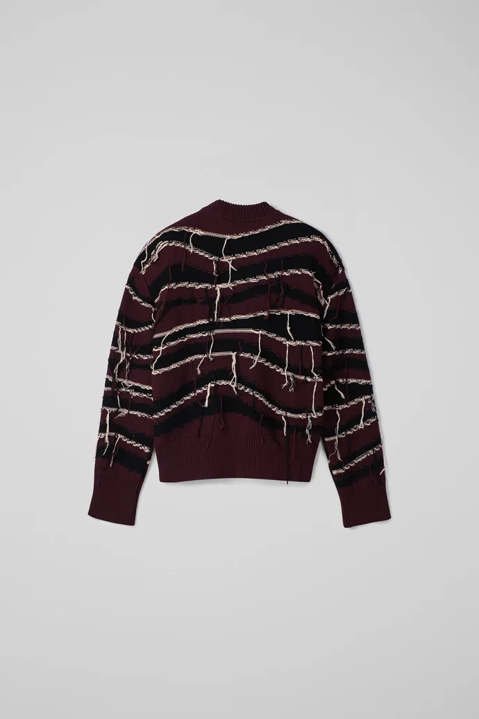 Melange Knit Sweater Suéter de punto de algodón orgánico marrón