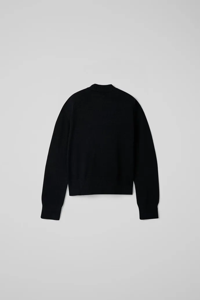 Melange Knit Sweater Suéter de punto en mezcla negro