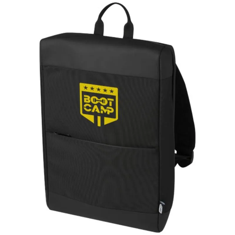 Mochila para portátil 15,6" de poliéster reciclado promocional Rise