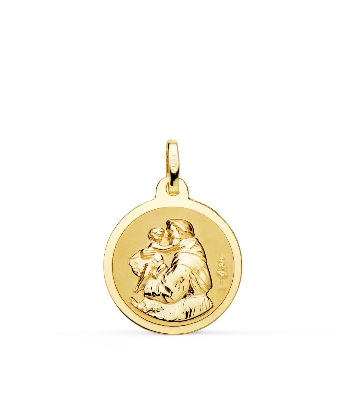 Médaille Saint Antoine Or 18 K 18 mm Brillante