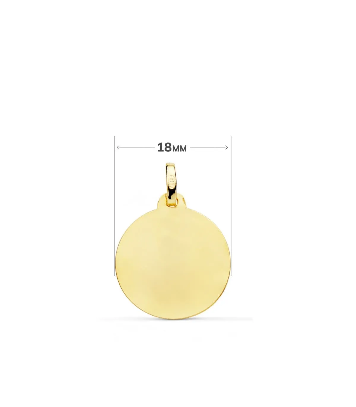 Médaille Saint Antoine Or 18 K 18 mm Brillante