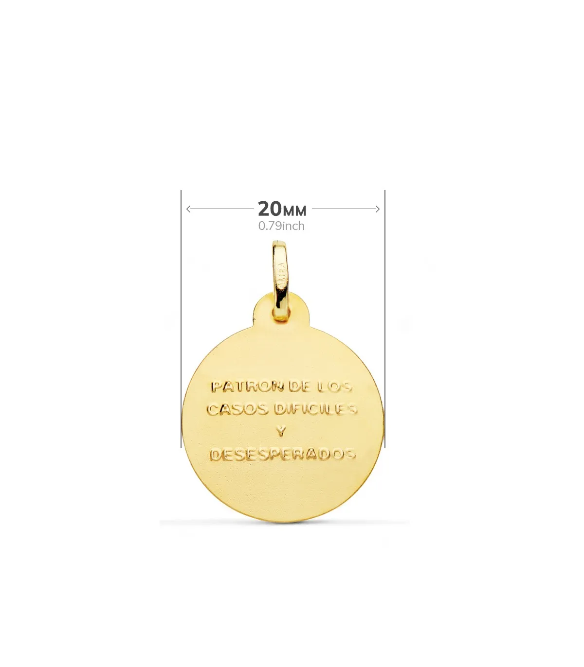 Médaille Saint Jude Thaddeus Or 18 Carats 20 mm Brillante