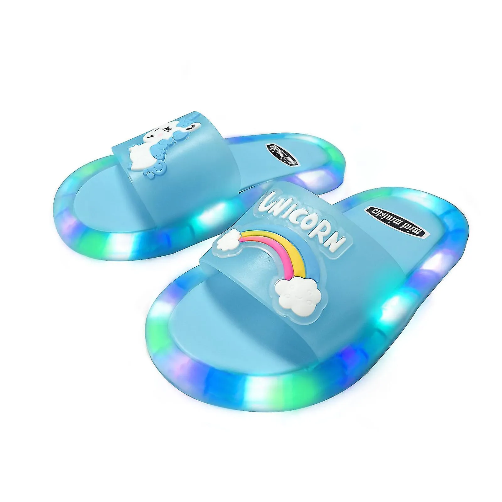 Niños Niños Niñas Zapatillas Dibujos animados Animales Estampados Zapatos Moda iluminada Lindos zapatos Baño Niños Zapatillas pa