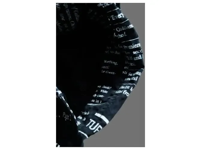 Nueve Bañadores de Periódico John Galliano Ropa Interior EU XL Negro 