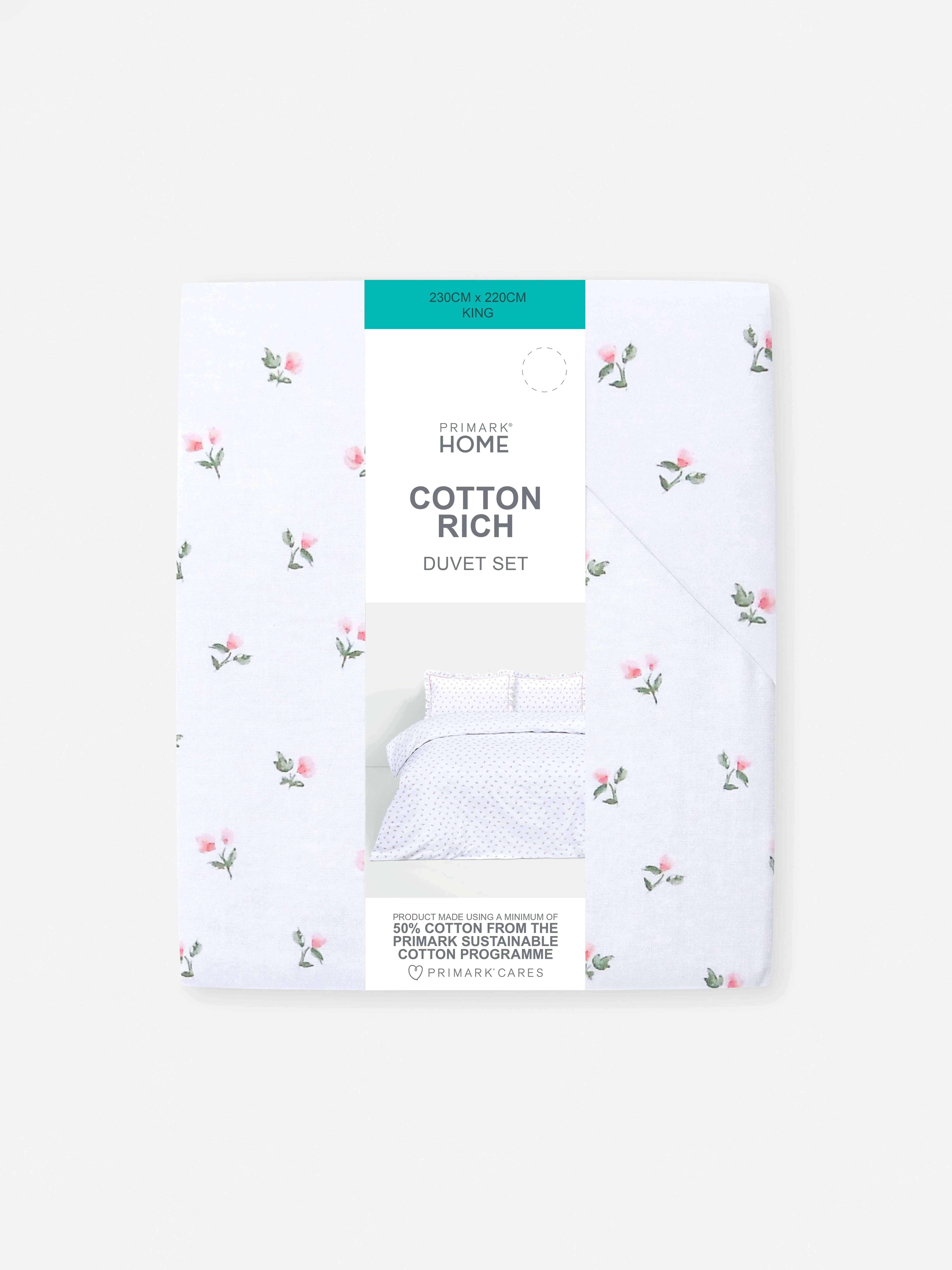 Nórdico con estampado de rosas para cama king