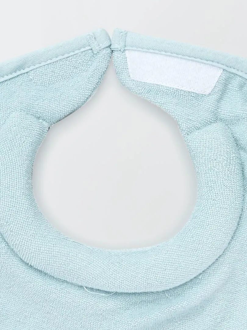 PACK DE 2 BABEROS DE RIZO  AZUL