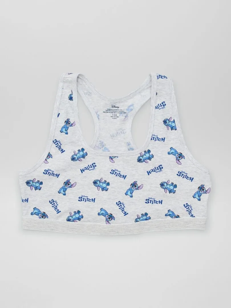PACK DE 2 TOPS 'STITCH'  GRIS