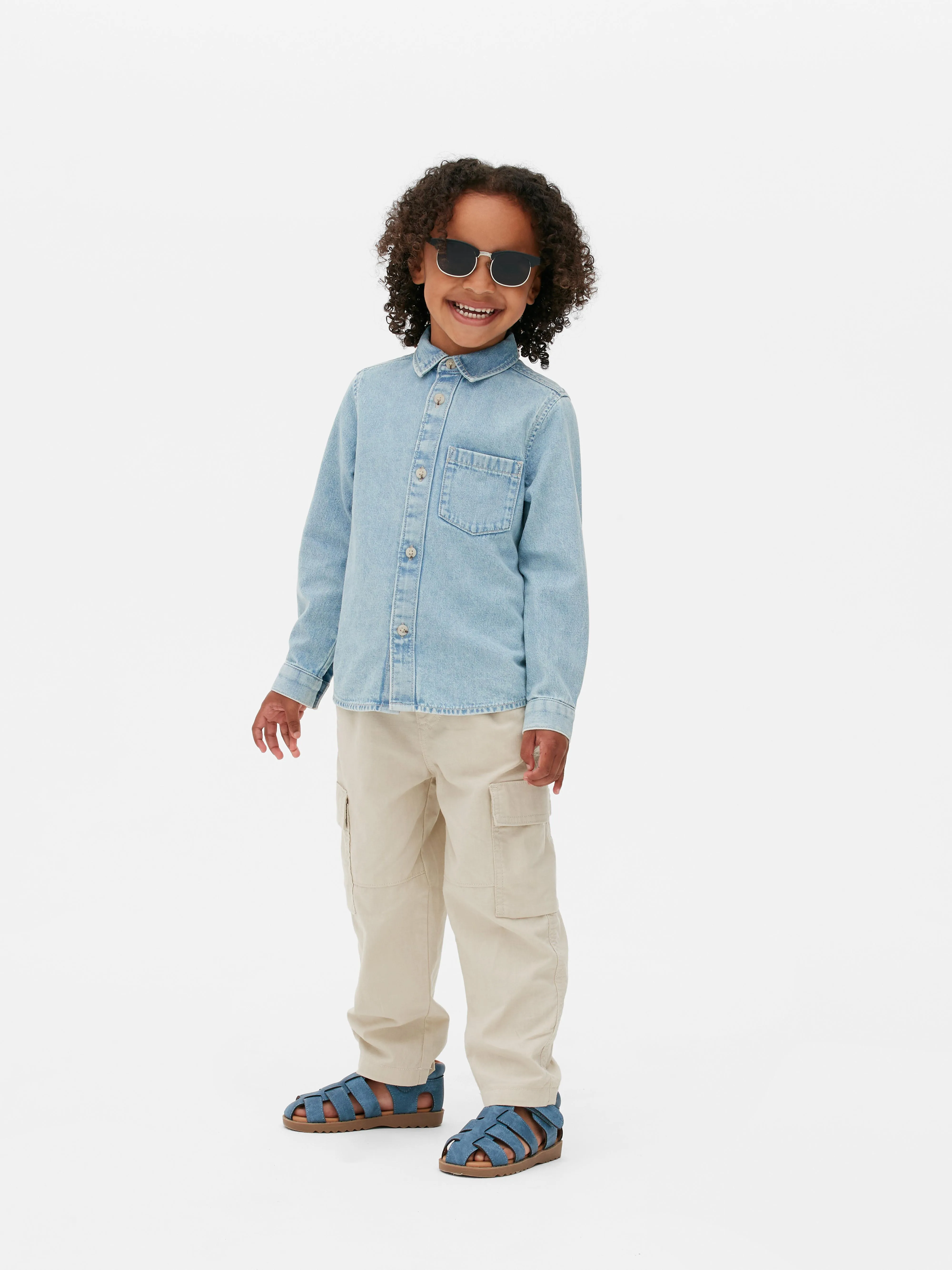 Pantalones cargo en mezcla de lino