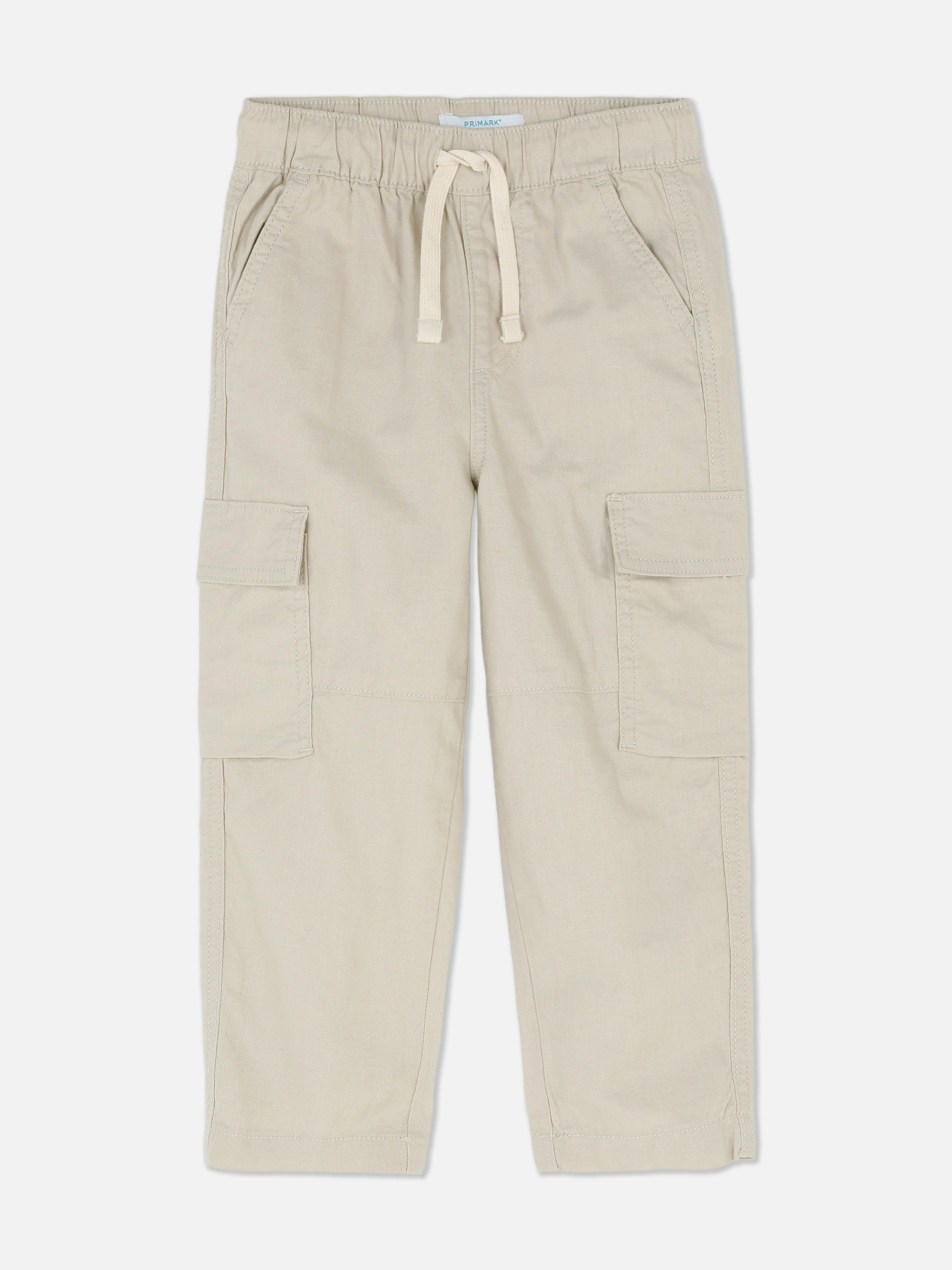 Pantalones cargo en mezcla de lino