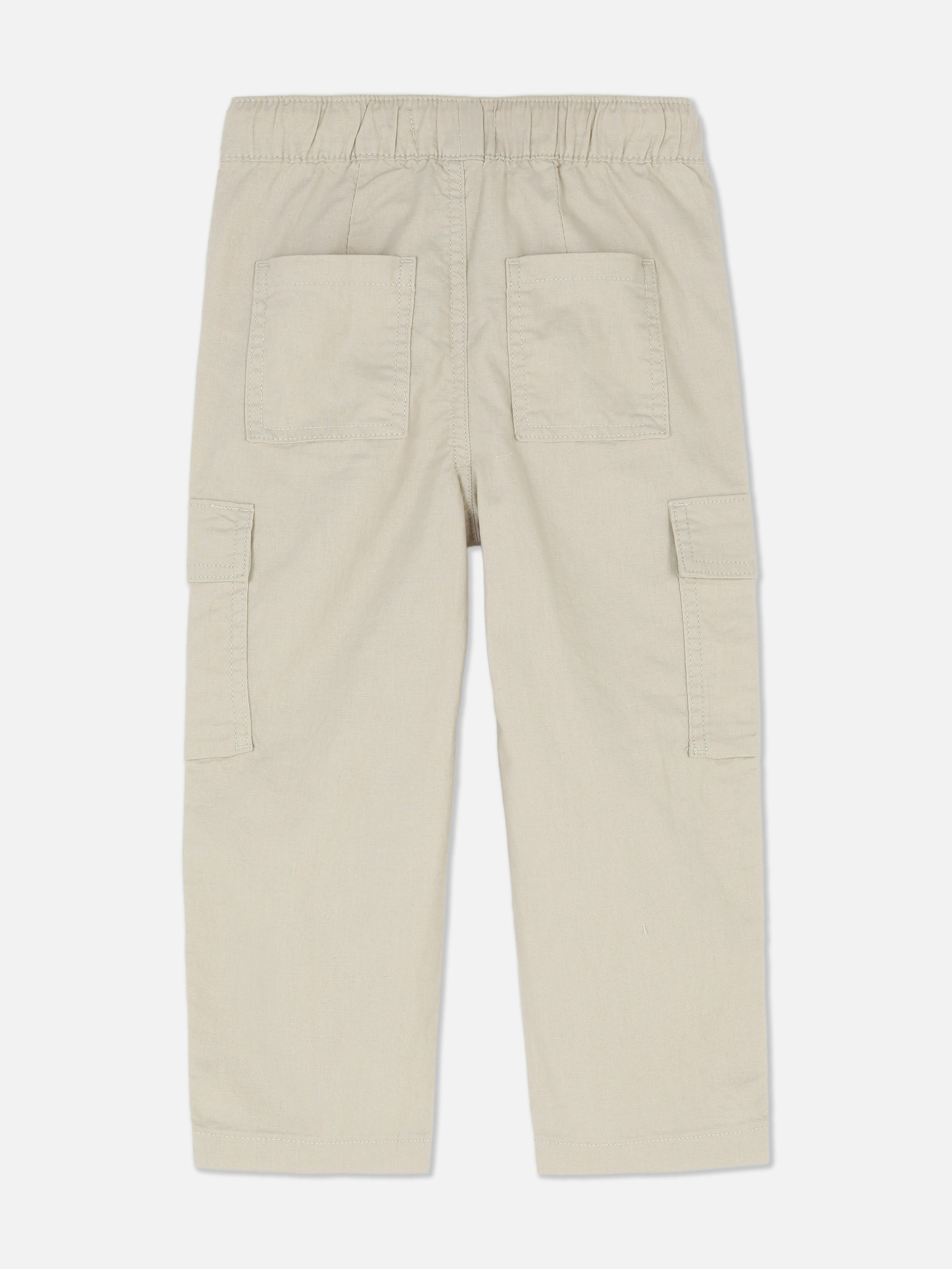 Pantalones cargo en mezcla de lino