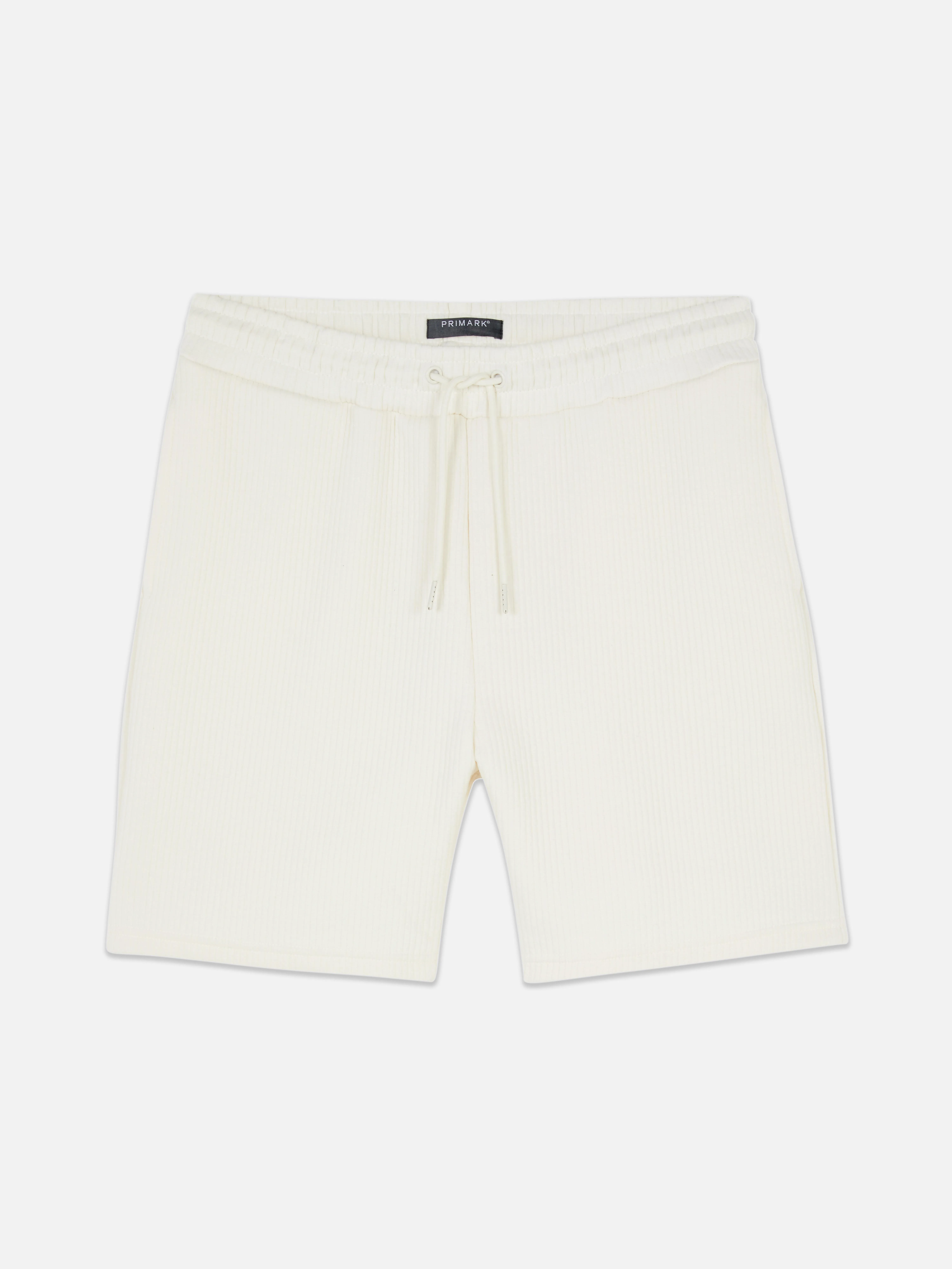 Pantalones cortos de canalé con cordón de ajuste