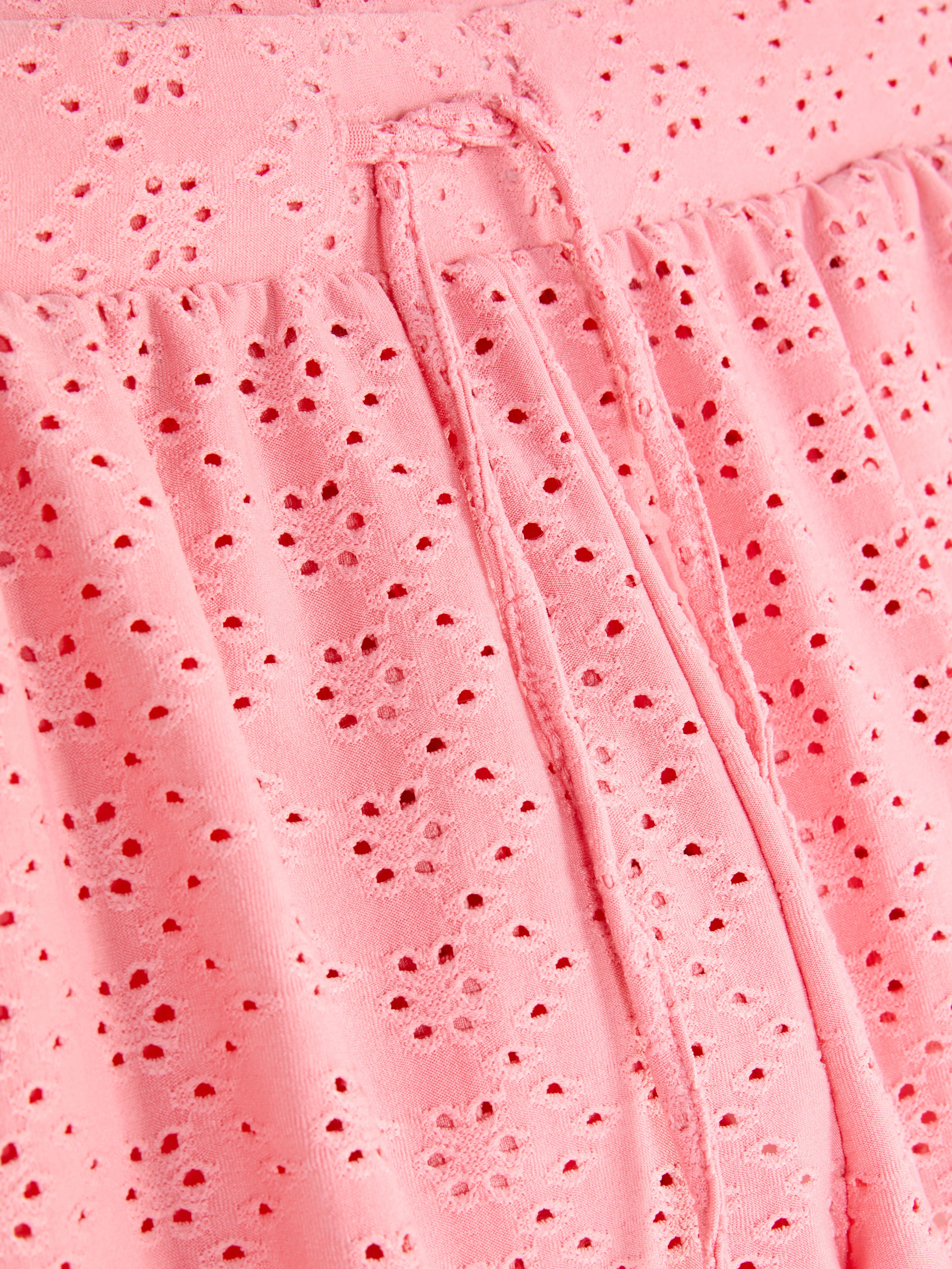 Pantalones cortos de pijama con bordado inglés