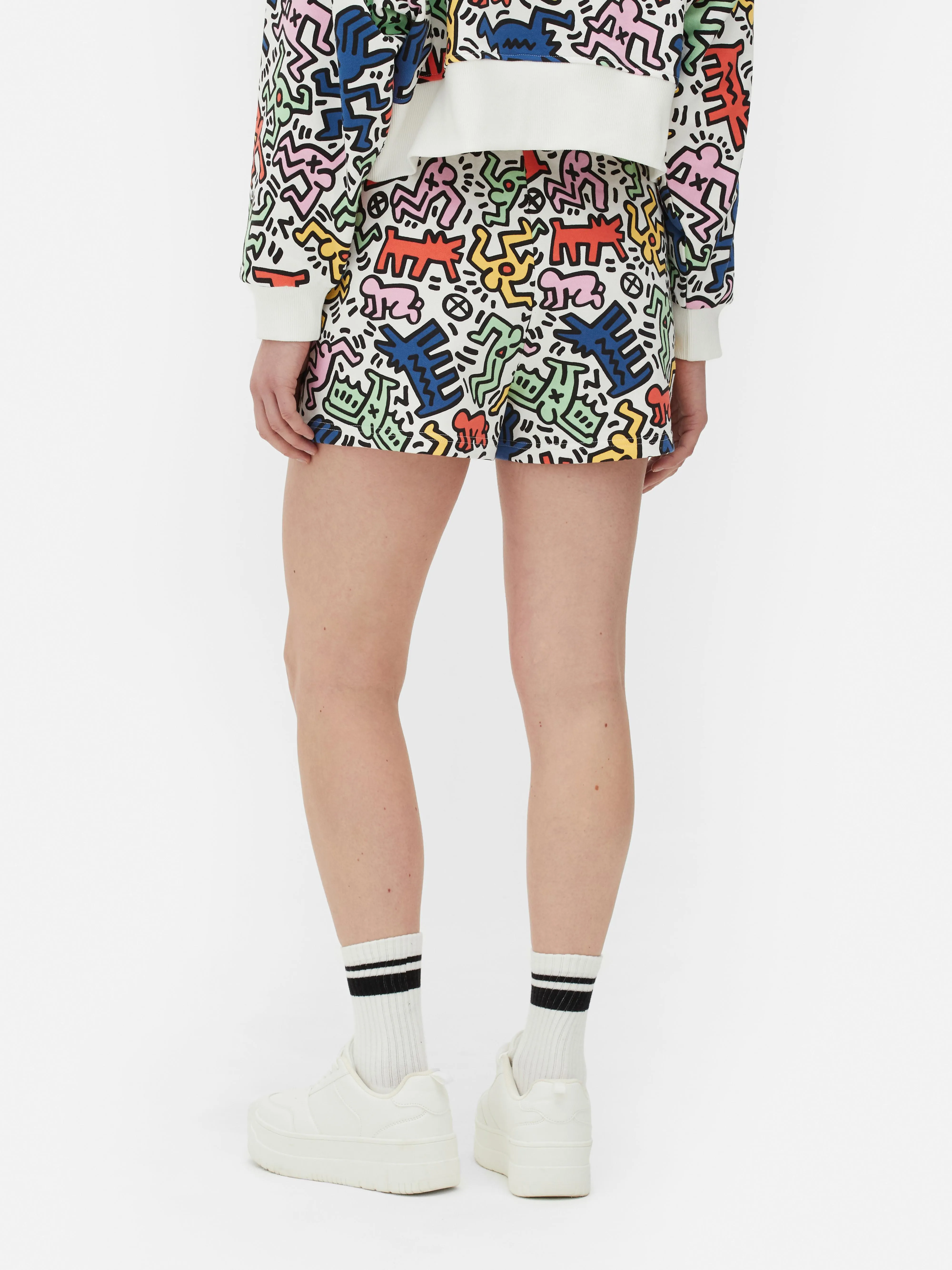 Pantalones cortos estampados de Keith Haring