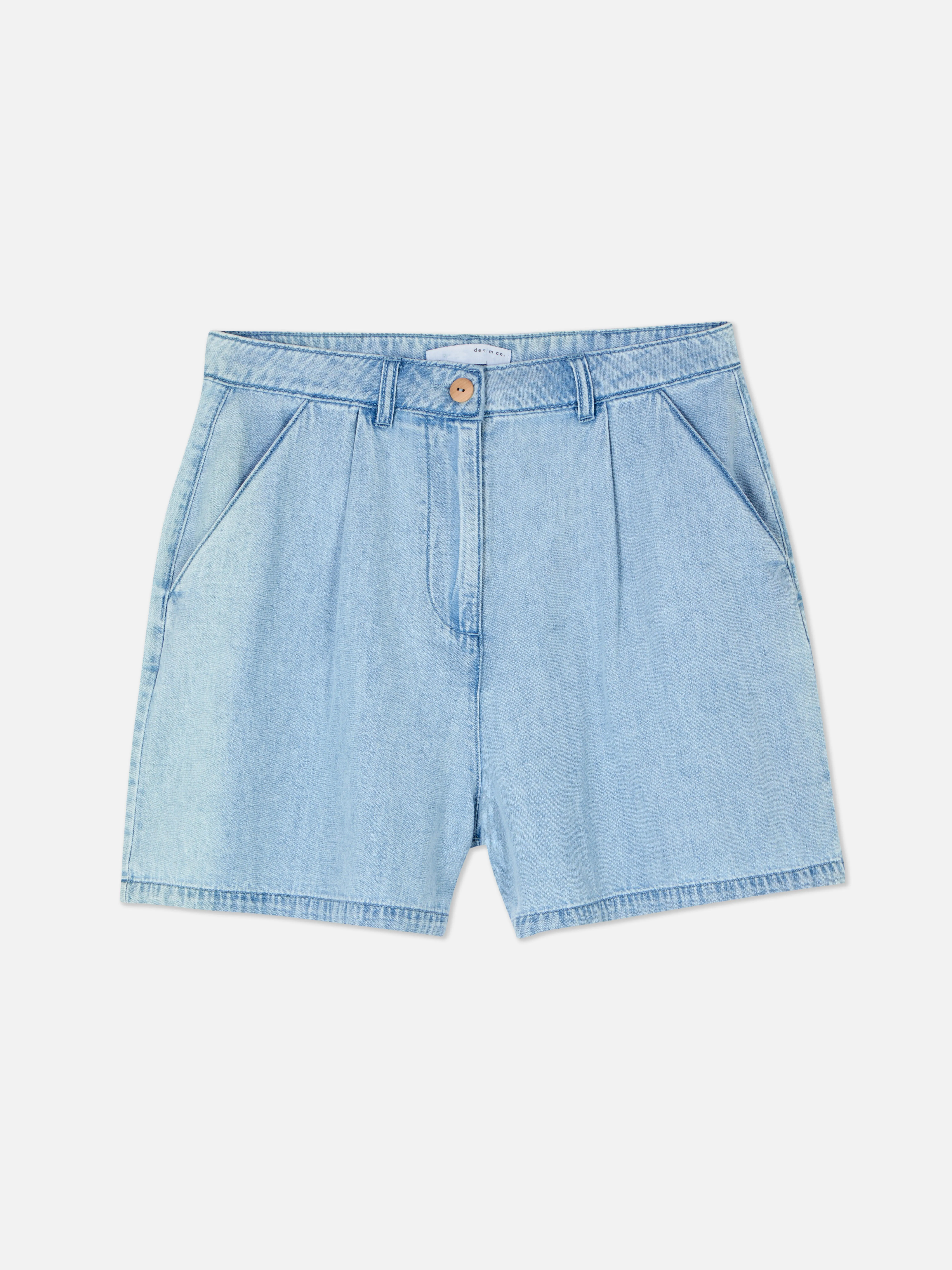 Pantalones cortos vaqueros con pinzas
