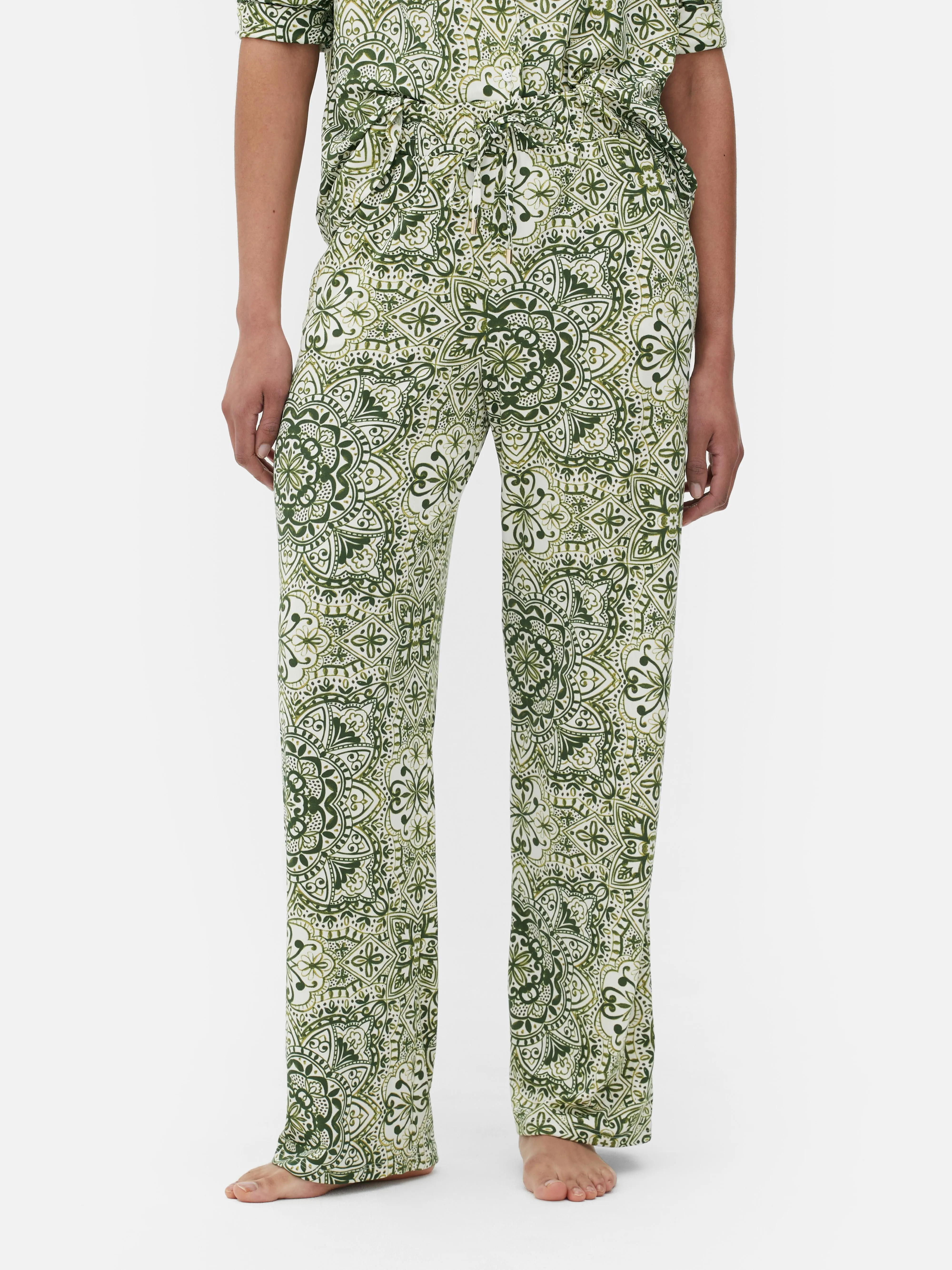 Pantalones de pijama con estampado de cachemira