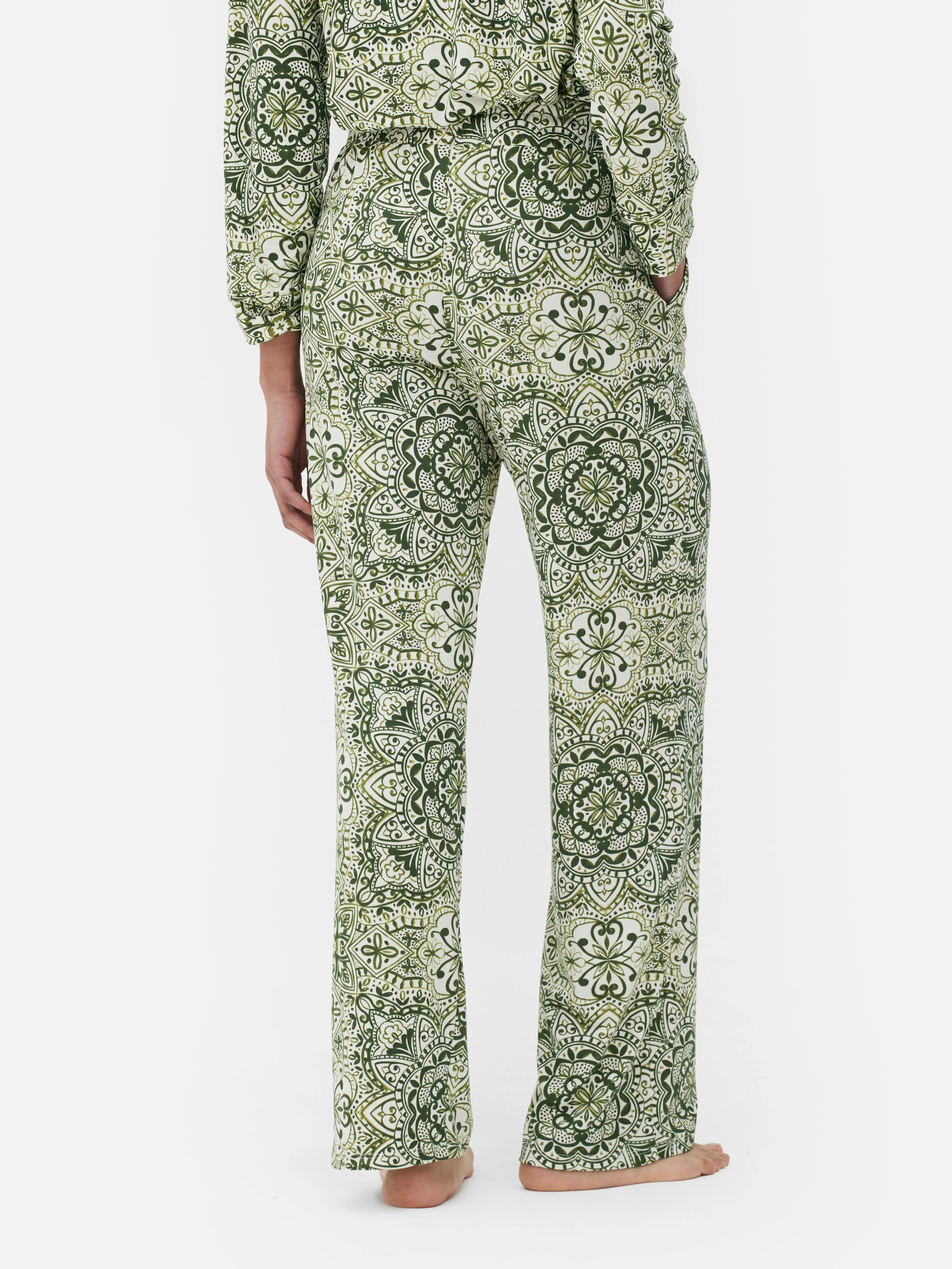 Pantalones de pijama con estampado de cachemira