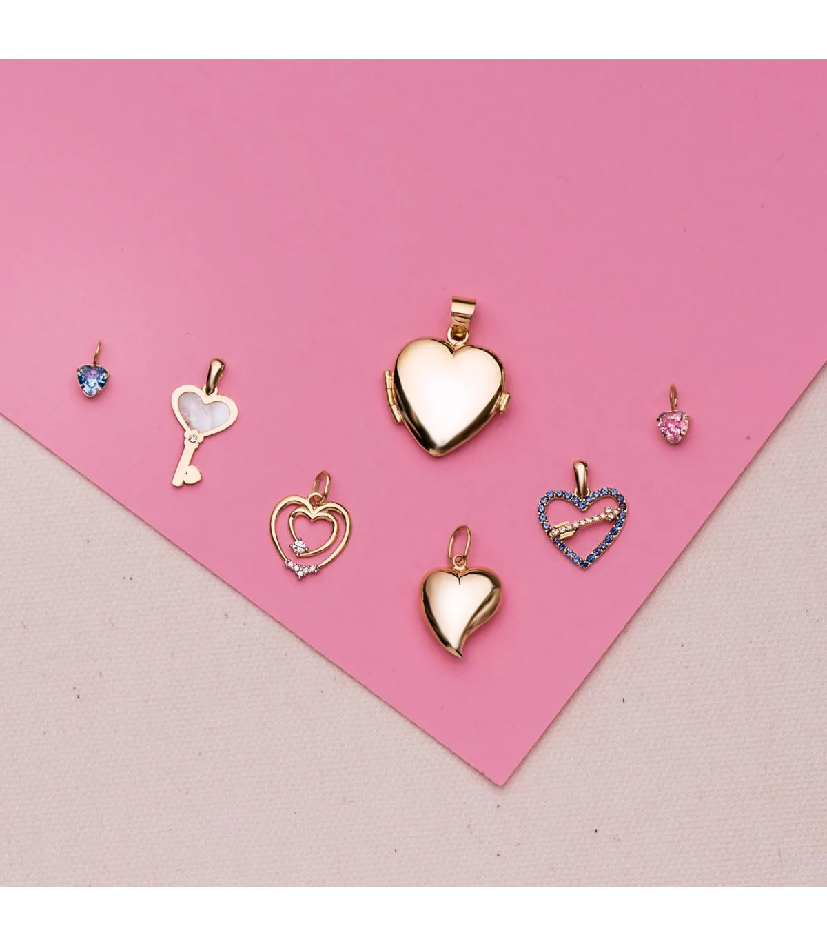 Pendentif porte photo Coeur Lisse Or 18 K 21 MM