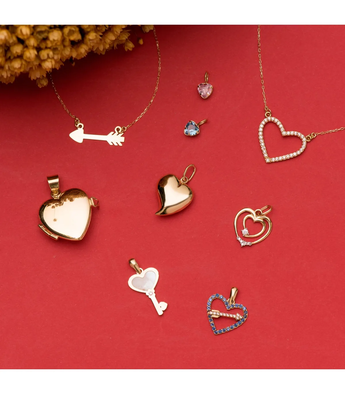Pendentif porte photo Coeur Lisse Or 18 K 21 MM