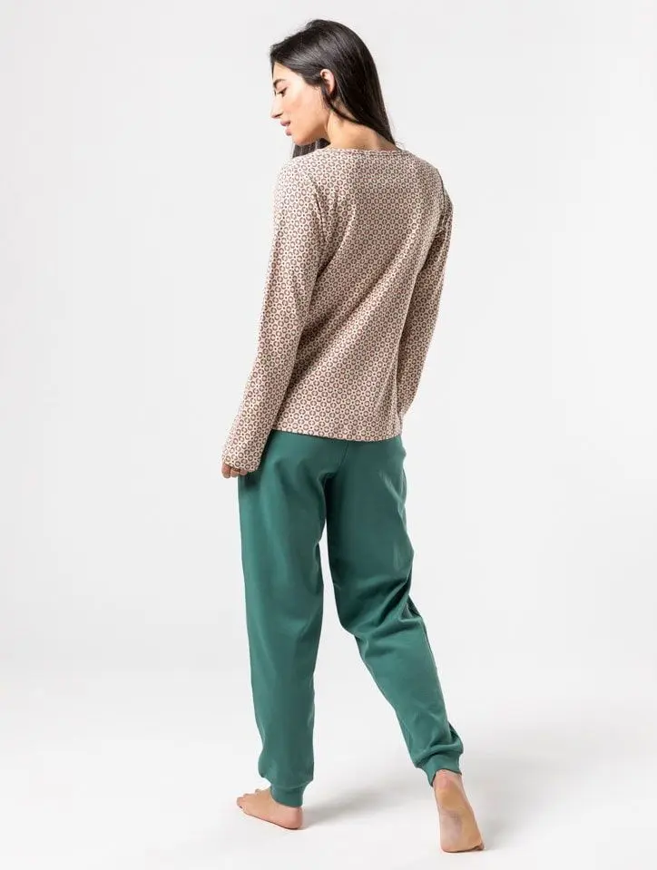 Pijama algodón orgánico mujer estampado